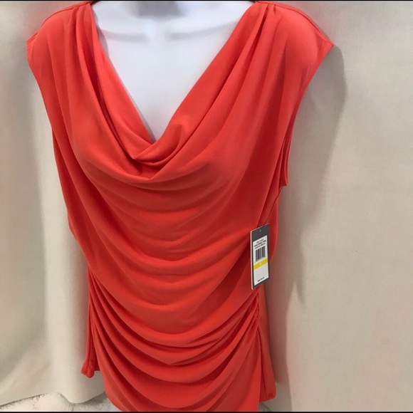Chaus Tops - NWT CHAUS New York Hibiscus Color Blouse Size M